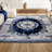 Nisbet Cottage Medallion Ivory/Navy Rug-122840924