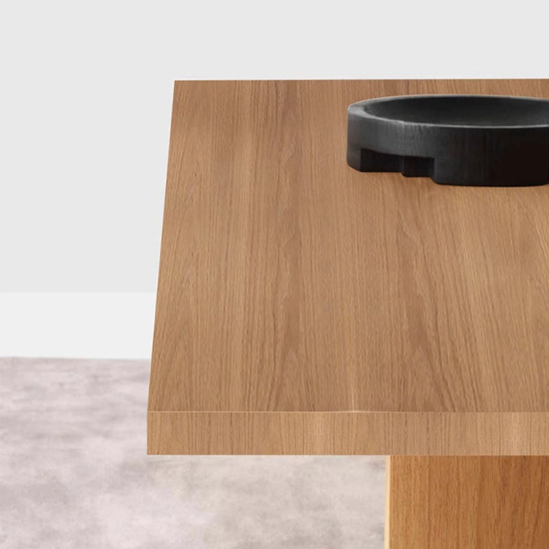 Ensemble de table de salle à manger en bois massif de style nordique, H 29,5 po x L 86,6 po x l 35,4 po