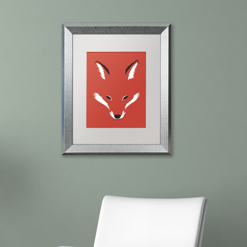 « foxy shape » par robert farkas, impression encadrée, H 14 po x l 11 po x P 0,5 po, Brun, Blanc