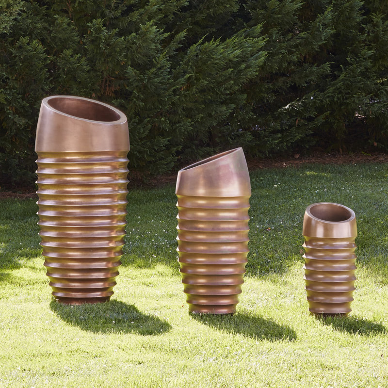 JP Resin Pot Planter, Bronze, 62" H x 26" W x 26" D