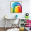 Cadre flottant Vibrant Rainbow Arch Abstraction, design Creative Studio-1097472291-1097472289
