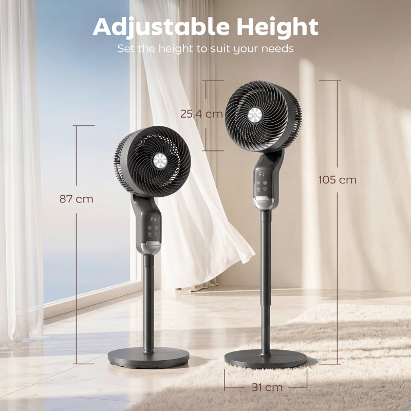 Air Circulator Fan, Black/Silver