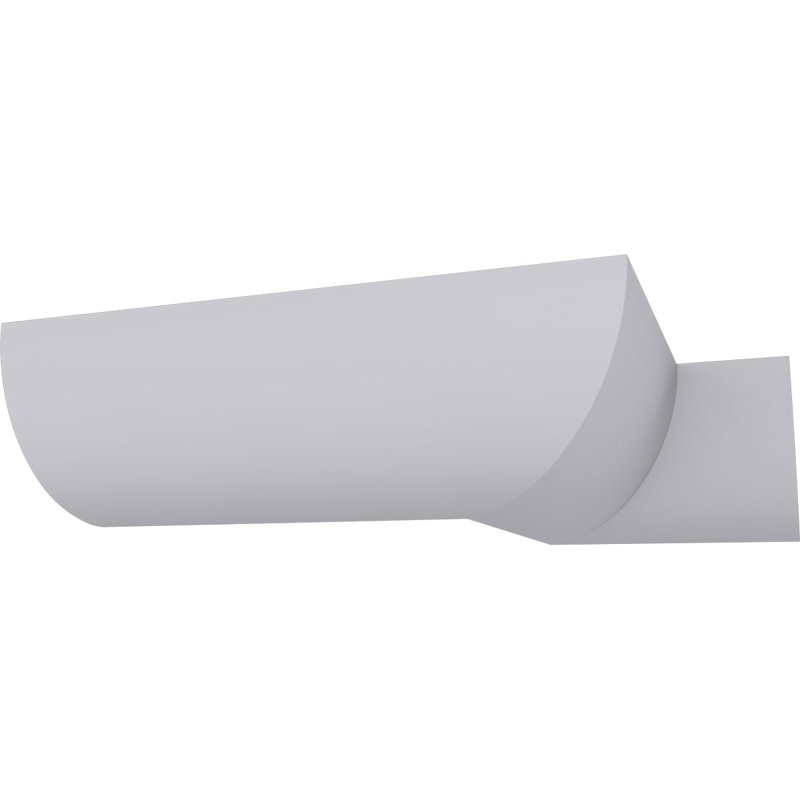 Primed White Polyurethane Geometric Crown Moulding Sample