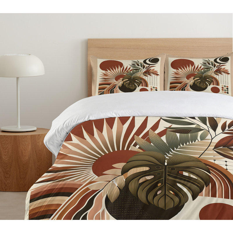 Monstera Duvet Cover, Queen Duvet Cover + 2 Standard Shams