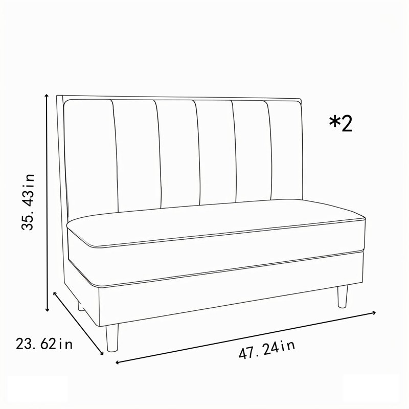 Restaurant soft cushion sofa booth
