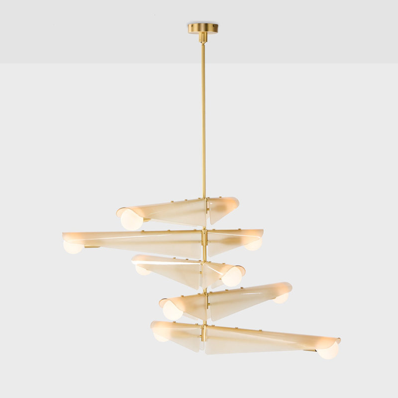 Sycamore LED Chandelier, 30.5" H x 55.13" W x 55.13" D, Dusk Pink, 10 Lights