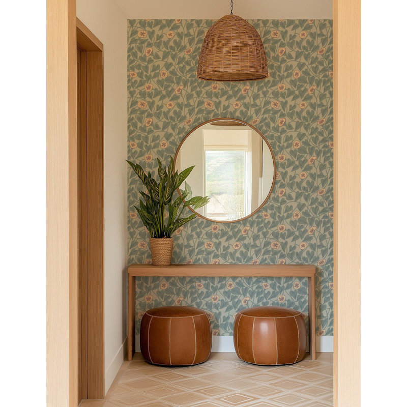 Climbing Vine - Wallpaper, Apricot, Peel & Stick, Self-Adhesive