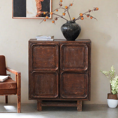 Mid-Century Style Solid Wood Entryway Cabinet