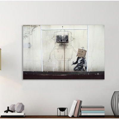 Torquay Robot by Banksy - Graphic Art on Canvas