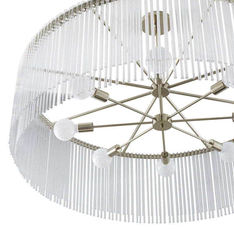 Royalton Chandelier, 12, 20" H x 60" W x 60" D, Soft Silver