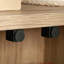 Armoire de rangement de style maison de campagne rustique, finition brune