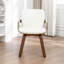 Dundrod Faux Leather Upholstered Swivel Dining Armchair-123200610