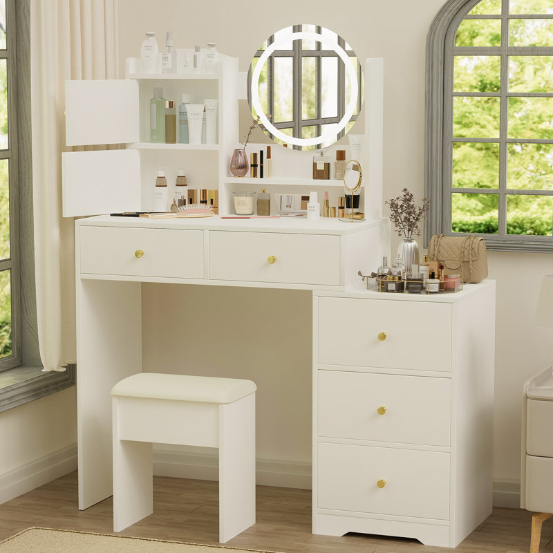 Meuble-lavabo de luxe avec miroir et éclairage Artemas