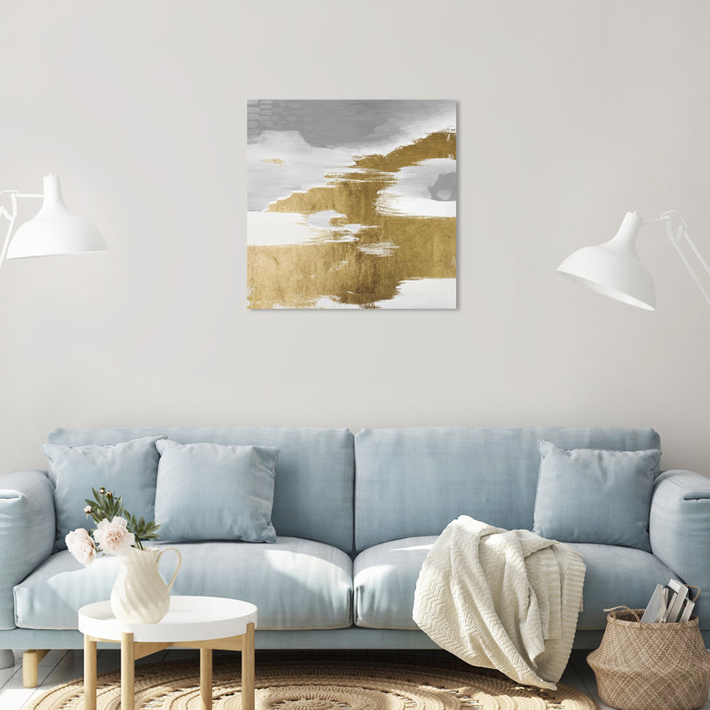 Gold Heaven - Peinture sur toile, Toile tendue, H 24 po x l 24 po