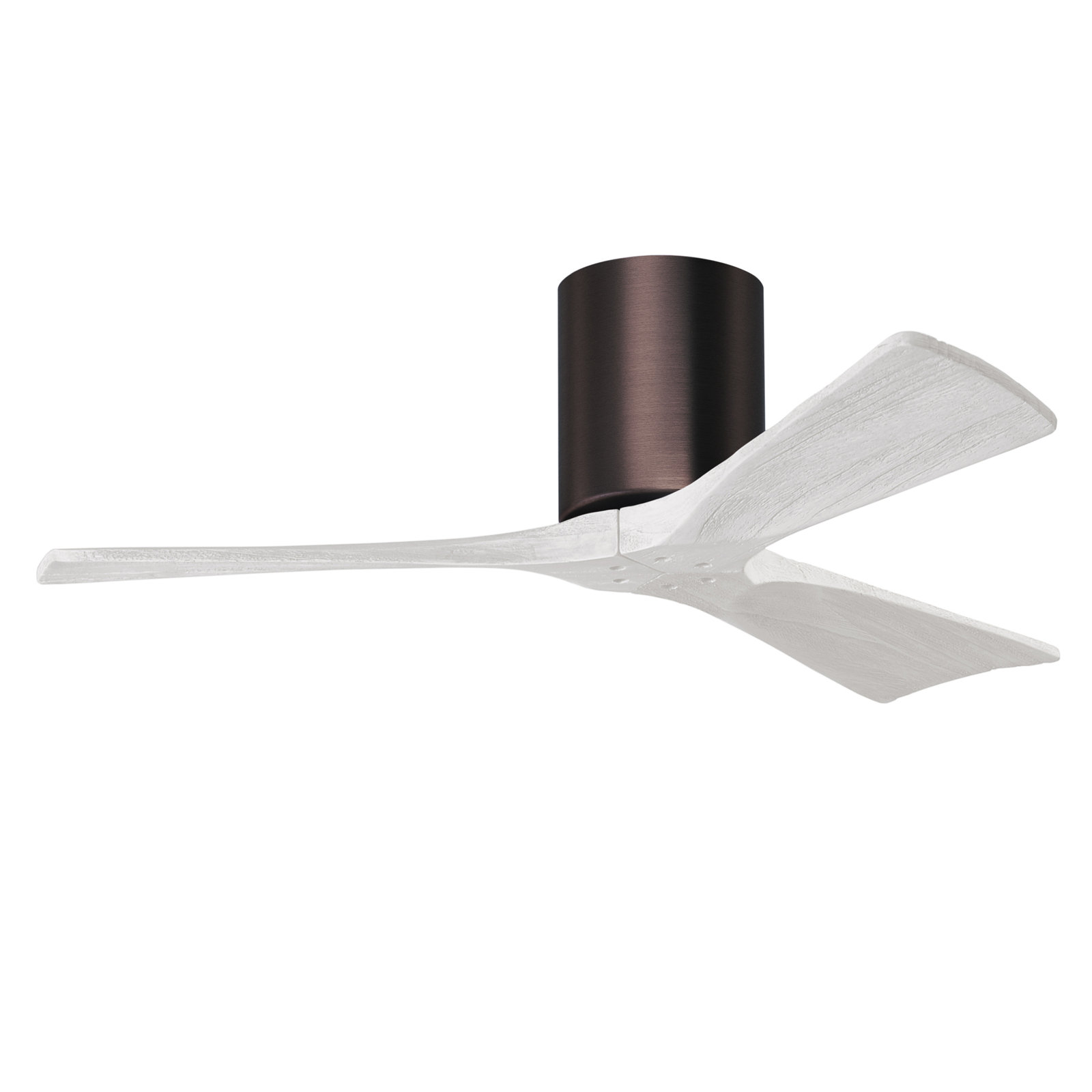 Olivier 3 Blade Ceiling Fan, Brushed Bronze, Matte White, 42"