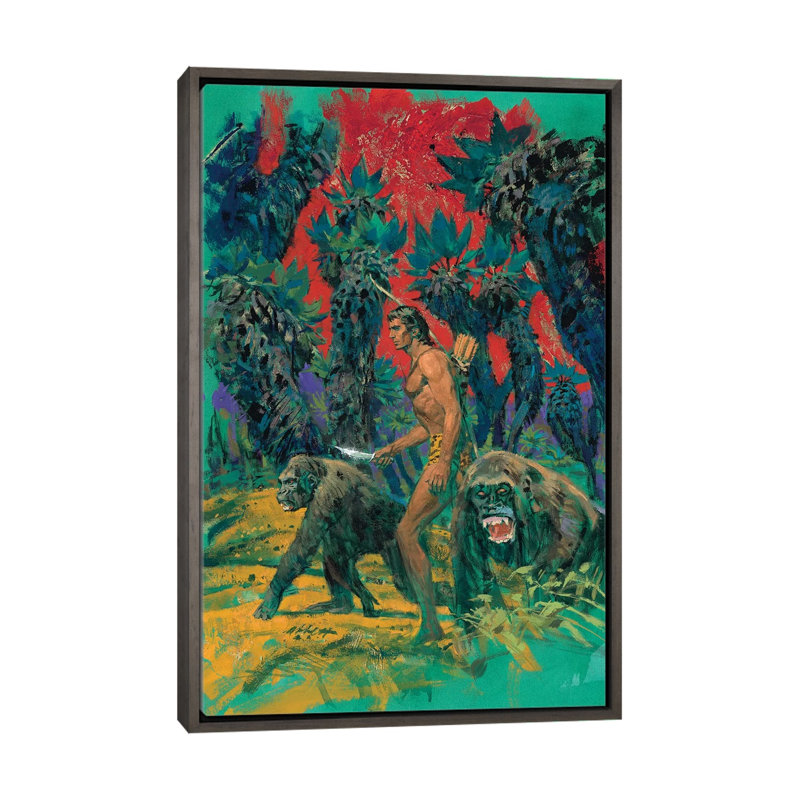 «Tarzan & the Mad Men» par Robert Abbett - reproduction d'art, H 40 po x l 26 po x P 1,5 po