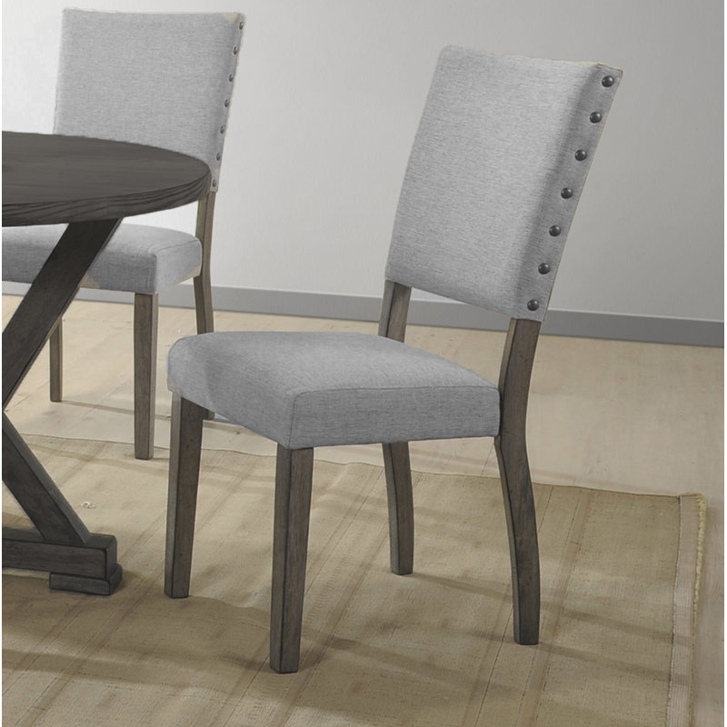  Bateson 19"H Upholstered Grey Side Chair 