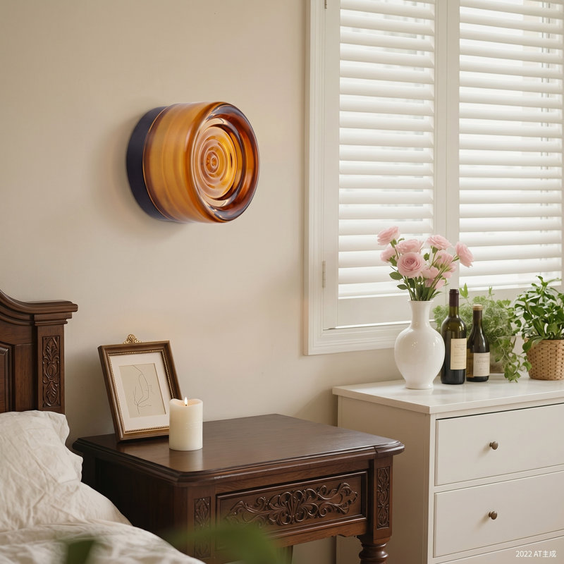 Applique murale en verre Water Wave, Amber