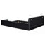 Grand lit plateforme tapissier avec 2 lampes de lecture-978059595