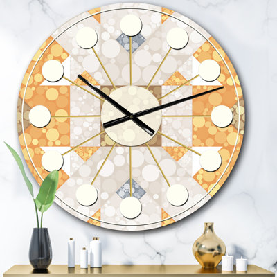 Horloge murale géométrique rétro I - Mid-Century
