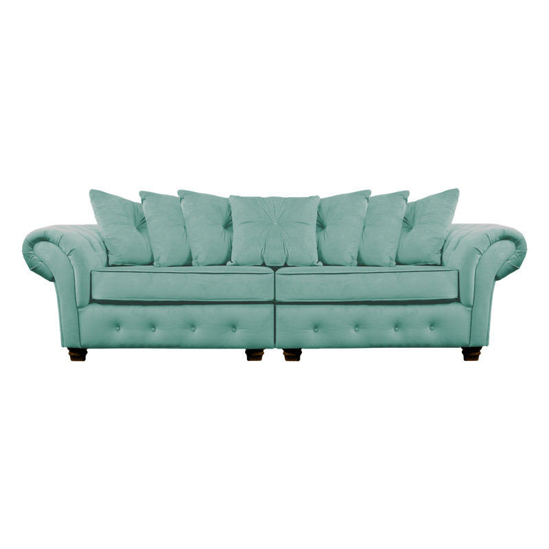 Lila 2 Seater Velvet Sofa, Aqua