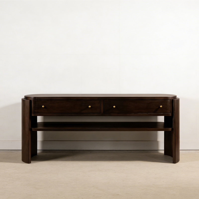 Retro Multifunctional Practical Console Table, 35.43" H x 70.87" W x 15.75" D