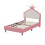 Lit princesse en cuir PU avec tête de lit capitonnée-118012635