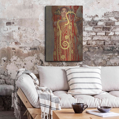 «Hygieia» par Gustav Klimt, art mural en métal