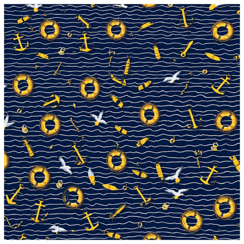 Nautical Maritime Pattern Comforter, Twin