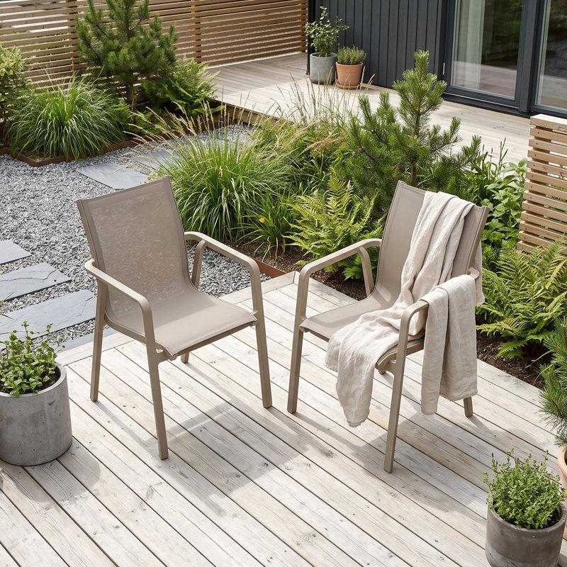 Stackable Outdoor Patio Dining Armchair