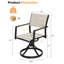 Ensemble de chaises de patio pivotantes, ensemble de 2 chaises de salle à manger d'extérieur en aluminium Never-Rust-236610538-236610539