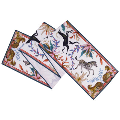 Ardmore 'Sable' Rose Cotton Table Runner