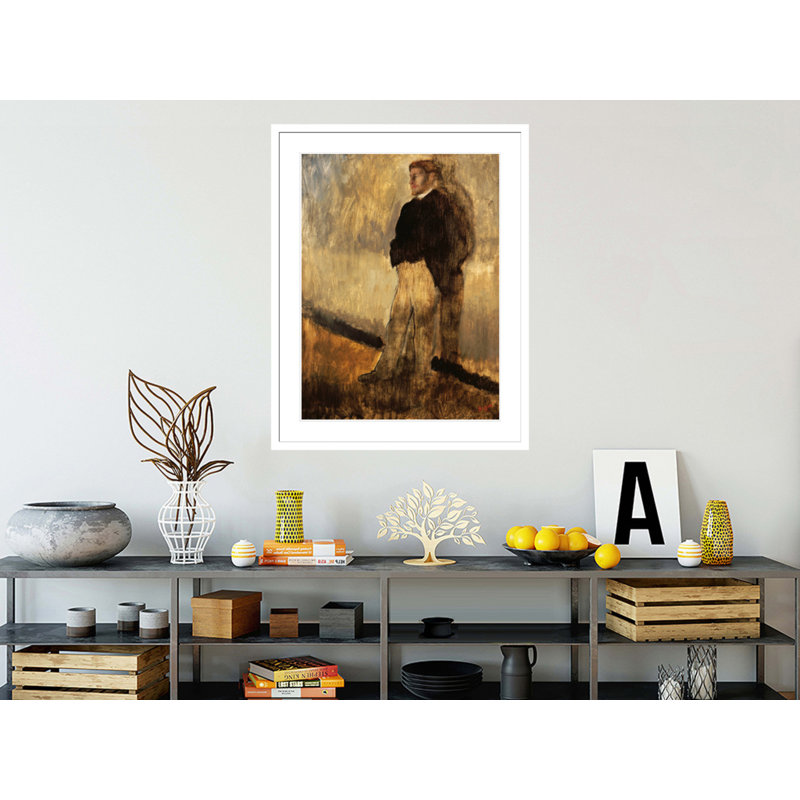 Portrait d'un homme par Edgar Degas, impression giclée encadrée, H 41,5 po x l 32,79 po