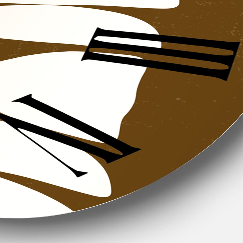 Composition abstraite des demi-lunes minimalistes - horloge murale moderne, Grand