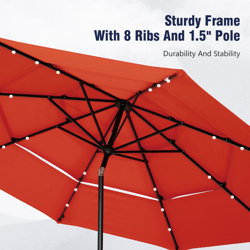 3m Market Parasol, Orange