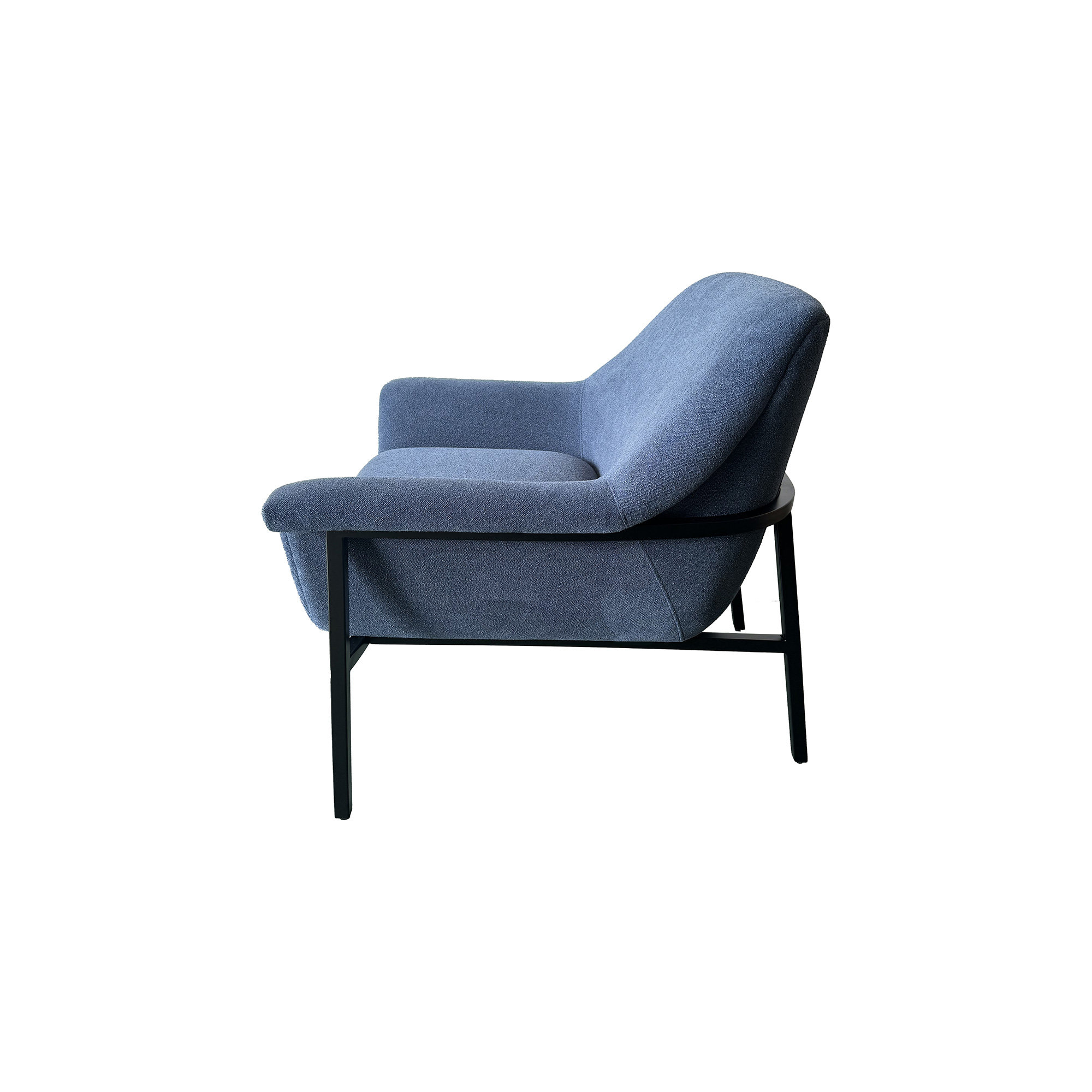 Starnisha Accent Chair, Navy Blue Polyester