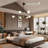 Glenarm 6 Lights Modern Sputnik Sphere Chandelier Gold and Black Linear Pendant Lamp