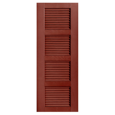 Straight Top Full-style Open Louvre Shutters Pair