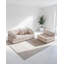 Canapé modulaire en L velours crème-803830565