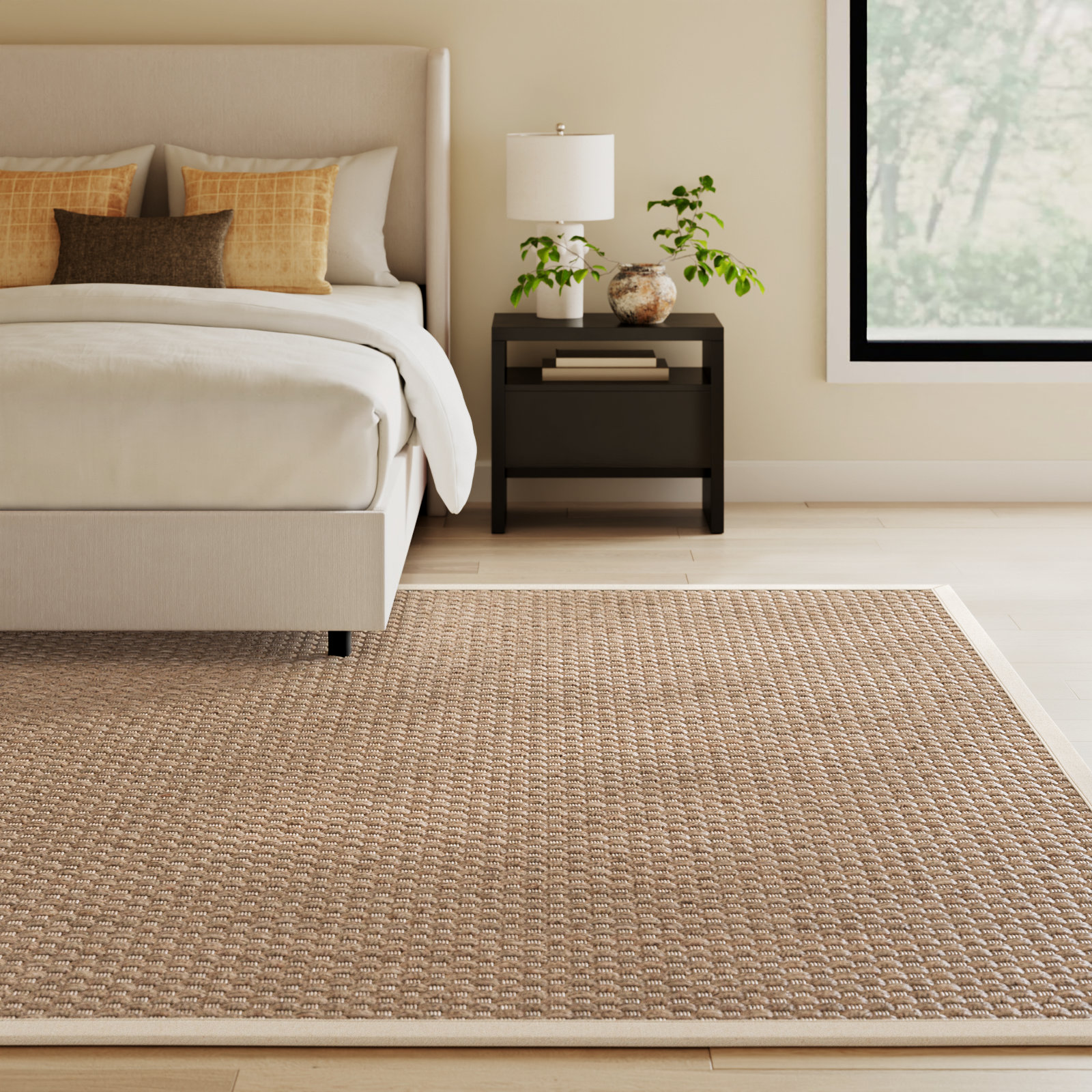 Dollard Natural/Ivory Area Rug, Rectangle 10' x 14'