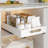 Pull Out Cabinet Organizers 14.5" Deep Slide Out Drawers Fixed with Adhesive Film for Pots-1936009300