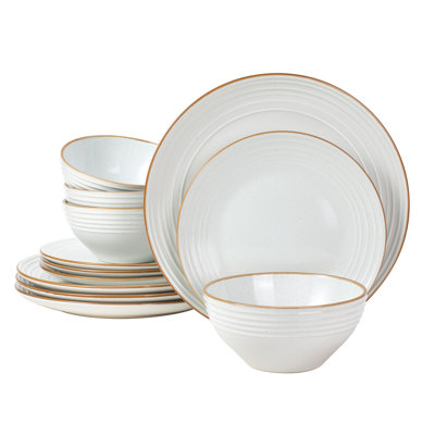 Stoneware Dinnerware Set 12 Piece - Service for 4