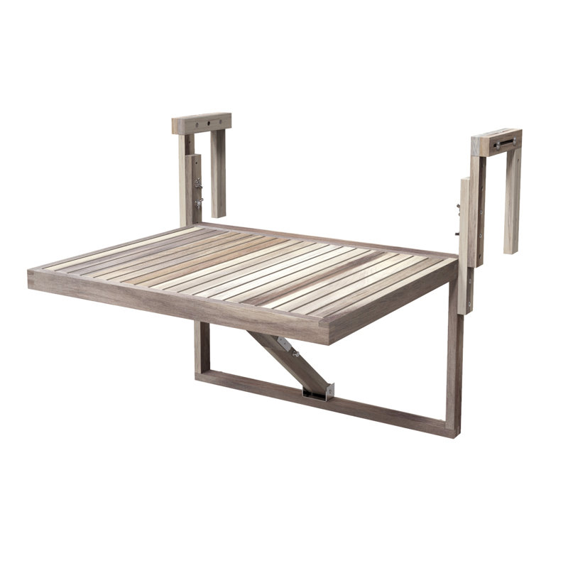 Table de balcon pliante Toronto, Blanc biologique