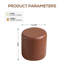 30cm Small Round Faux Leather Upholstered Ottoman-1061551668