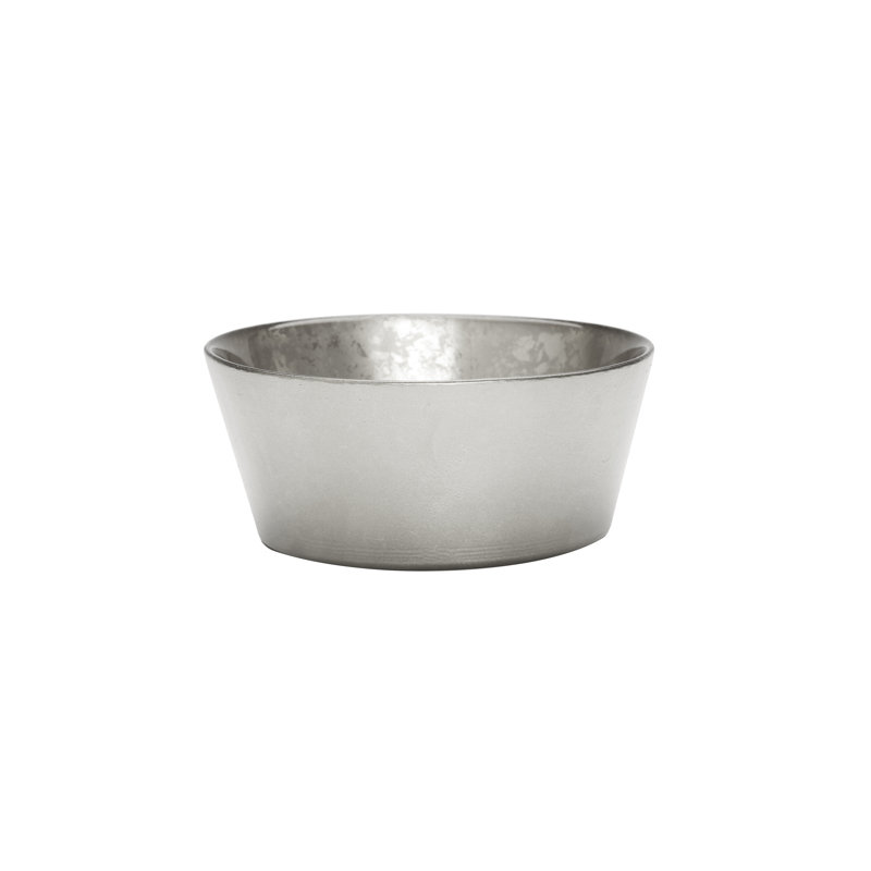 6"D Silver Glitter Bowl