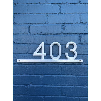 Plaque d'adresse murale 1 ligne Modern Bar