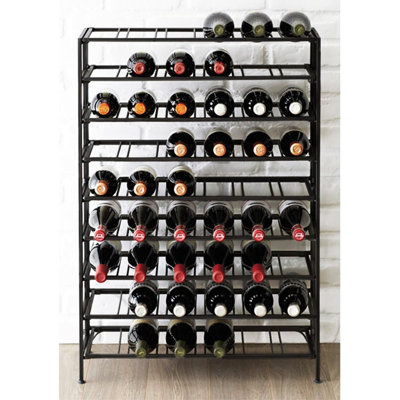 Grecia 54 Bottle Etagere Wine Bottle Rack in Black
