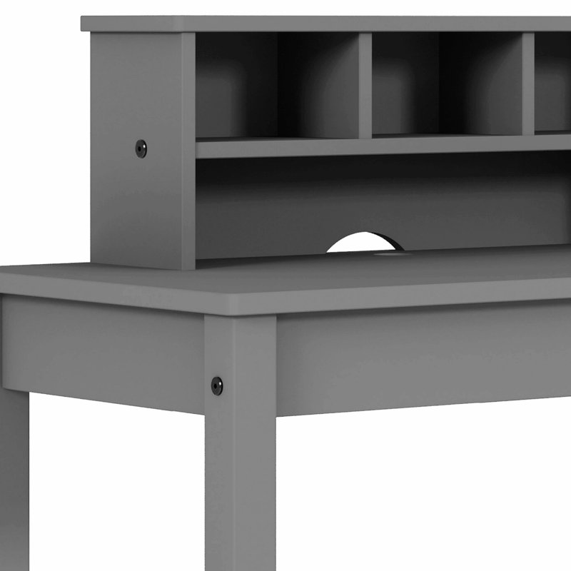 Bureau d'écriture en bois avec huche intégrée