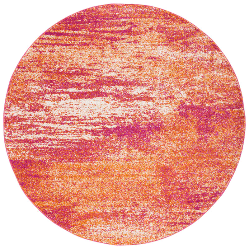 Casey-Marie Performance Abstract Rug, Round 6'7"