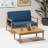 James Acacia 2 - Person Patio Conversation Set-530400039-530400038